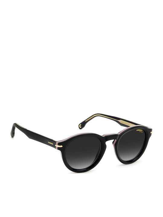 Carrera Unisex Sunglasses With Black Horn-Rimmed Frame And Grey Gradient Lens 306/S M4P/9O