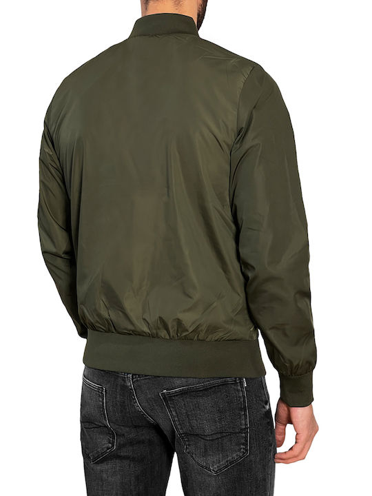 3Guys Herren Jacke Bomber Wasserdicht und winddicht Khaki