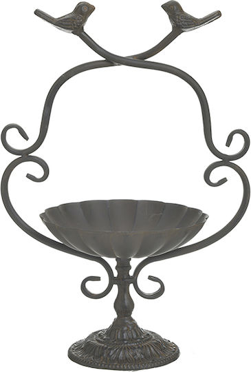 Inart Διακοσμητική Πιατέλα Μεταλλική Καφέ 24x17x35εκ. Inart Διακοσμητική Πιατέλα Μεταλλική Καφέ 24x17x35εκ.