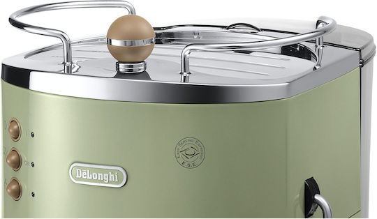 De'Longhi Icona Vintage Espressomaschine 1100W Druck 15bar Grün