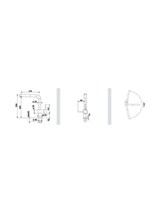 Blanco Linus-S Μπαταρία Κουζίνας Πάγκου Soft White