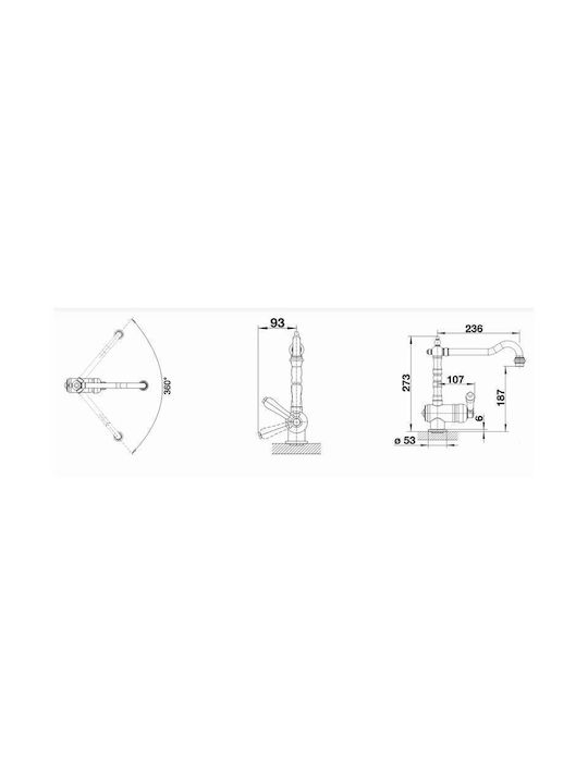 Blanco Tradon Kitchen Faucet Counter Bronze