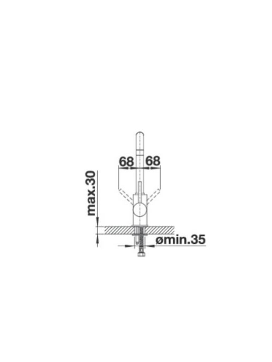 Blanco Mili Kitchen Faucet Counter Soft White