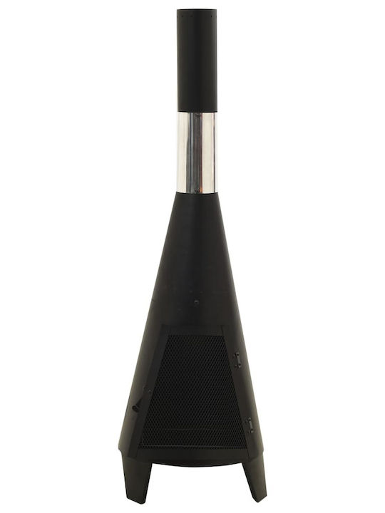 vidaXL Focar În aer liber din fontă Negru 38x38x122cm
