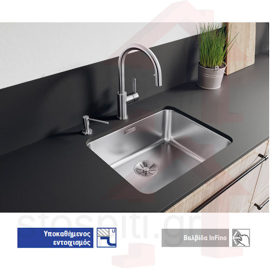 Blanco Solis 450-U Ένθετος Inox Brushed Μ49xΠ44cm Ασημί
