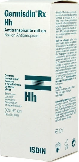 Isdin Germisdin Rx Hh Antitranspirante Roll-On Anti-Transpirant Αποσμητικό σε Roll-On 40ml