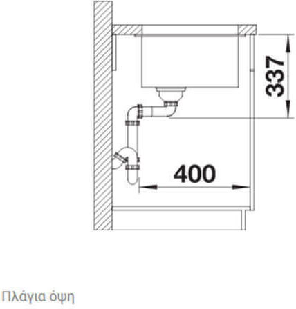 Blanco Blanco 800-U Unterbau Küchenspüle aus Flüssigem Granit M83xB46cm Vulkangrau