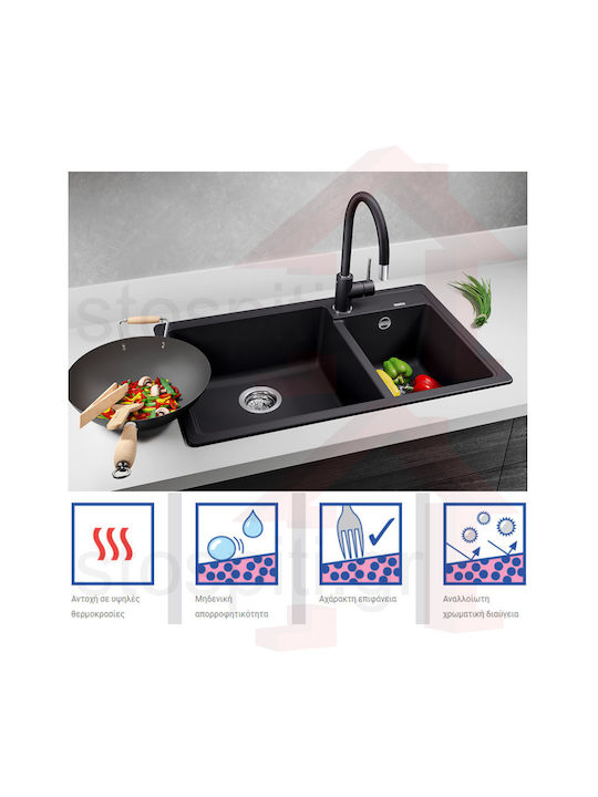 Blanco Legra 8 526226 Drop-In Мивка Ляв от Синтетичен Гранит Ш78xД50см Бял