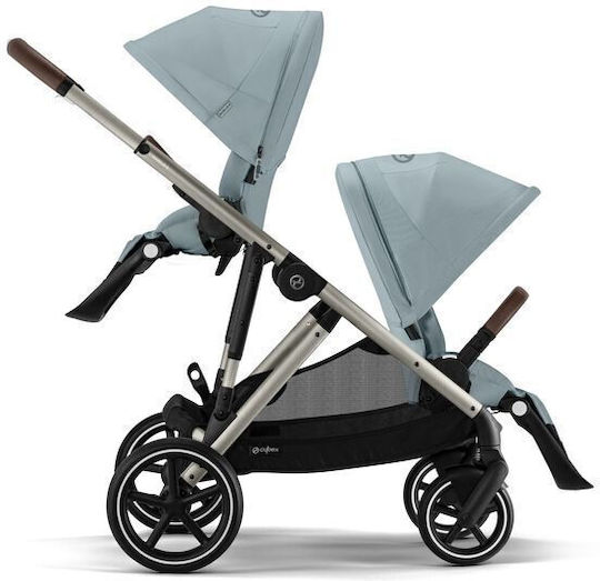 Cybex Gazelle S Adjustable Baby Stroller Suitable for Newborn Silver-Sky Blue 12.6kg