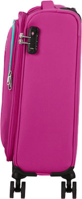 American Tourister Sea Seeker Cabin Travel Suitcase Fabric Deep Fuchsia with 4 Wheels Height 55cm