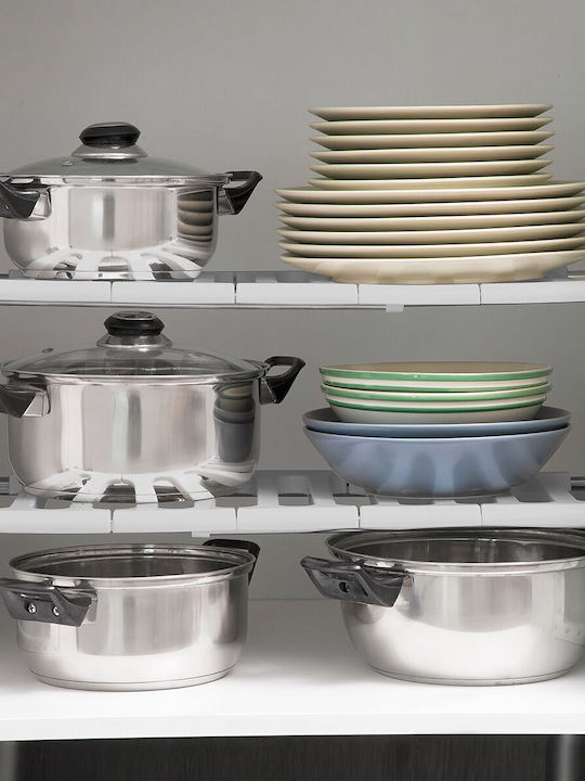 InnovaGoods Shibblek Επιτοίχια Ραφιέρα Μπάνιου Μεταλλική με 2 Ράφια 66.5x38x38cm Ασημί