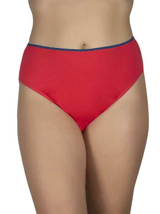 A.A UNDERWEAR Βαμβακερά Γυναικεία Slip MultiPack Κόκκινα