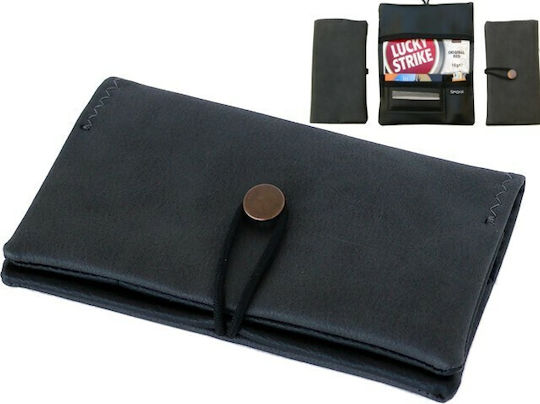 Simona Tobacco Pouch with Wrap-Around Cord 17x9cm Grey
