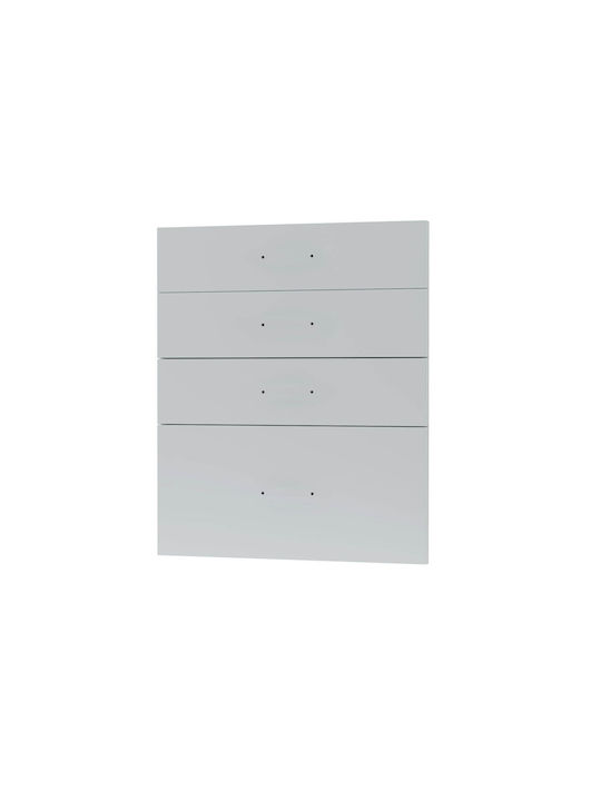 Alphab2b Modest Rectangular Kitchen Cabinet Door made of Particleboard in Gray Color 60x71.3x1.6cm GR-F64 4pcs