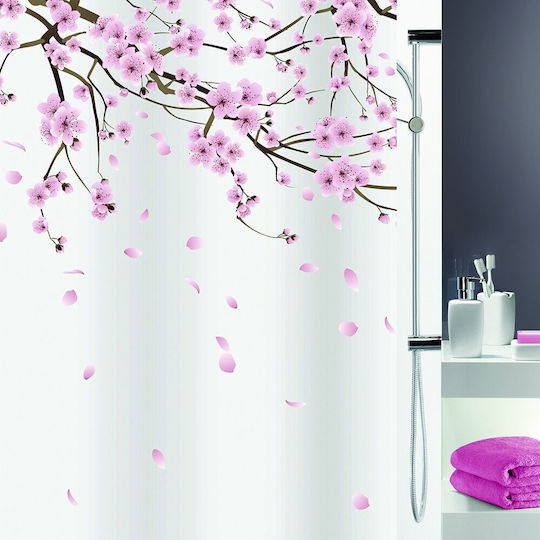 Spirella Almond Κουρτίνα Μπάνιου Υφασμάτινη 180x200cm Pink Spirella Almond Κουρτίνα Μπάνιου Υφασμάτινη 180x200cm Pink