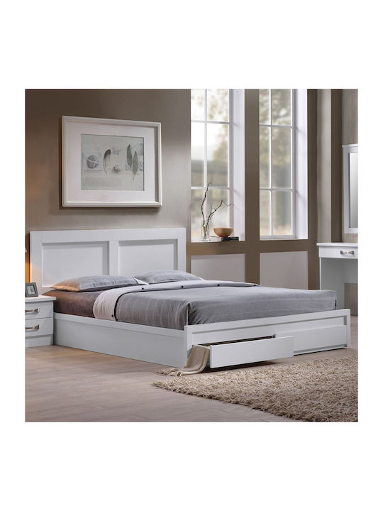 Life Bett Doppelbett Holz Weiß Für Matratze 160x200cm