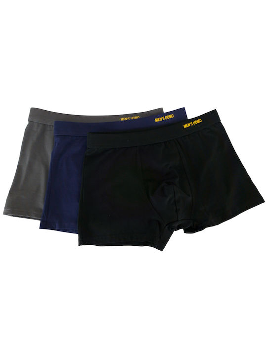 Men's Boxers Blue/Black/Grey 3Pack