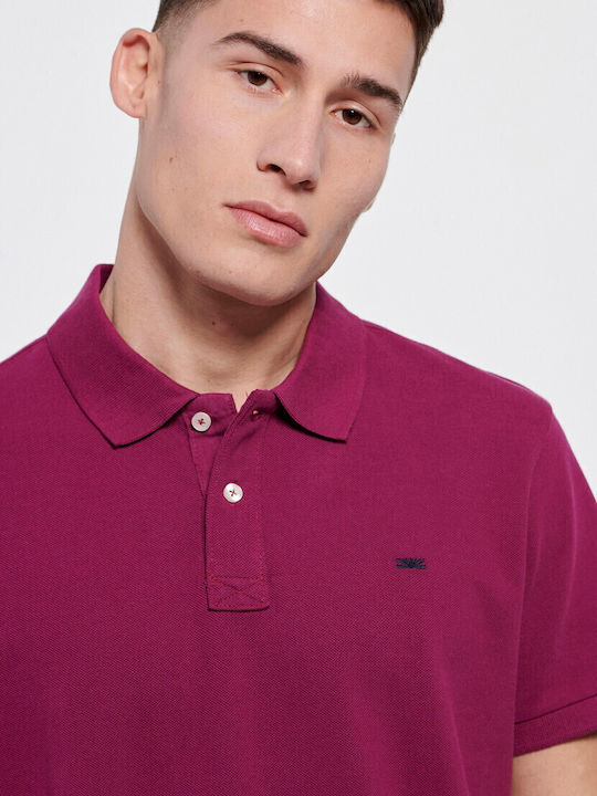 FBM007-00111 Polo Short Sleeve Blouse Magenta Purple