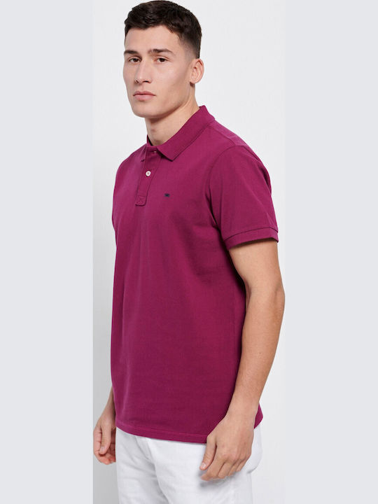 FBM007-00111 Polo Short Sleeve Blouse Magenta Purple