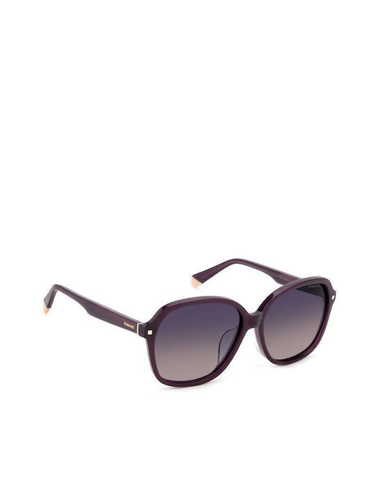 Polaroid Women's Sunglasses with Purple Acetate Frame and Purple Gradient Lenses PLD 4112/F/S/X B3V/XW