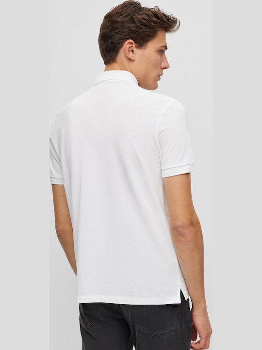 Short Sleeve Polo Blouse White