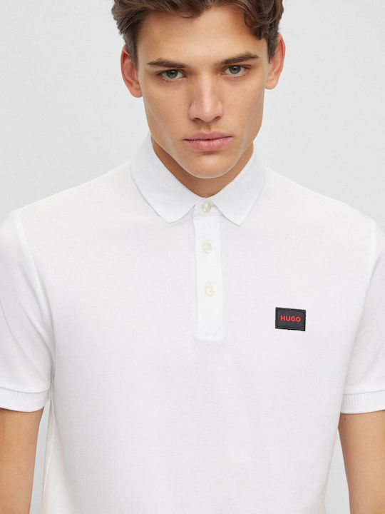 Short Sleeve Polo Blouse White