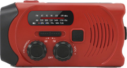 Denver SCR-2000 Solar cu USB Roșu