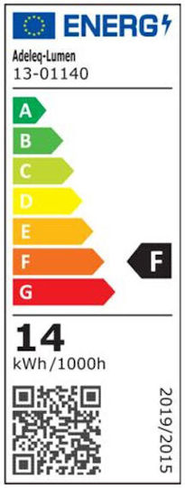 Adeleq Λάμπα LED 14W Τύπου Φθορίου 90εκ. για Ντουί G13 και Σχήμα T8 Ψυχρό Λευκό 1400lm