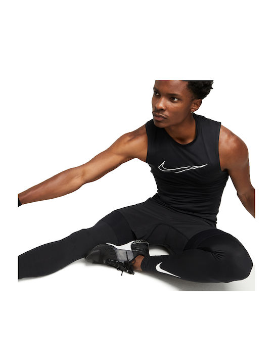 Nike Pro Dri-Fit Ανδρικό Αθλητικό Κολάν Compression Μακρύ Μαύρο