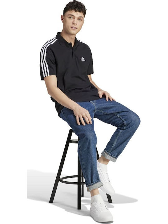 Essentials Pique Aeroready Polo Αθλητικό T-shirt Μαύρο