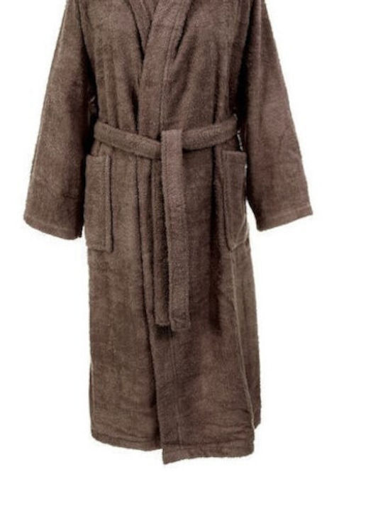 Dimcol 3010 Bathrobe with Hood Chocolate 420gr/m²