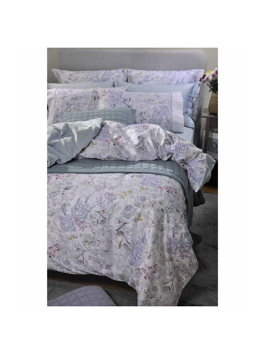 Down Town Home S786 Σετ Κουβερλί Υπέρδιπλο Βαμβακοσατέν Mint 230x250cm 3τμχ