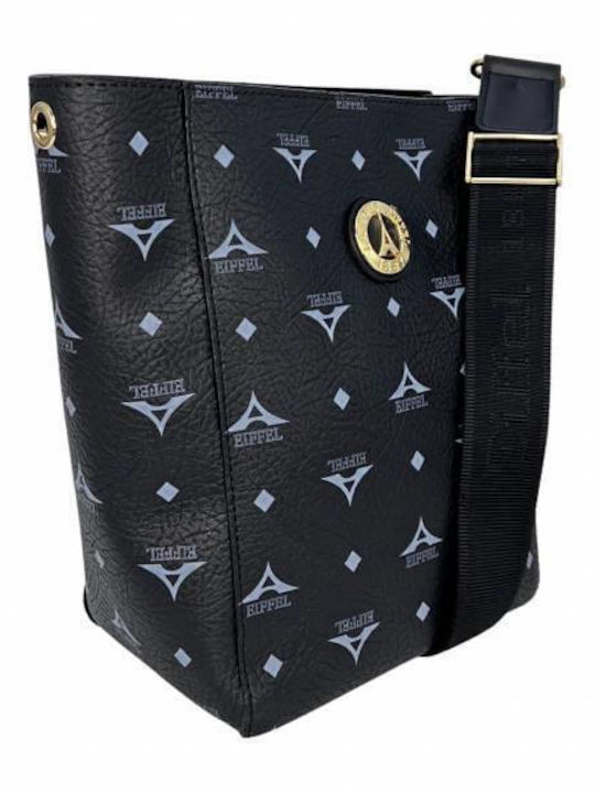 La tour Eiffel Din piele Geantă de damă Crossbody Neagră