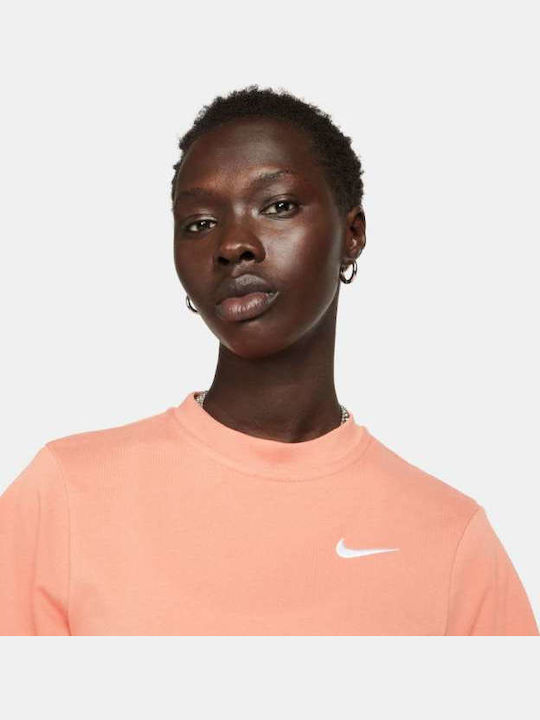 Jersey Jumpsuit Γυναικεία Κοντομάνικη Ολόσωμη Φόρμα Πορτοκαλί