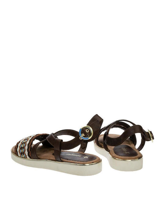 Tais Cross Moonlight Sandale Casual Damă de Piele Maro