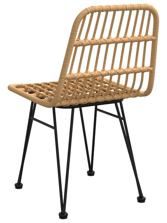Outdoor Chair Rattan Brown 2pcs 48x62x84cm