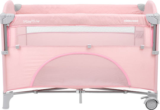 Kikka Boo Milky Way 2020 Laufstall 2 Ebenen mit Matratze Rosa 125x65cm
