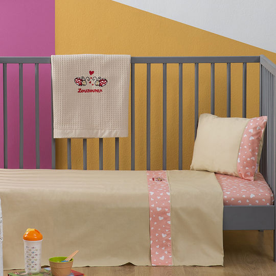 Zouzounia Beige Ladybug Set 120x160cm Zouzounia Beige Ladybug Set 120x160cm