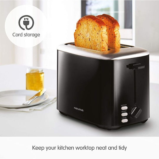 Morphy Richards 222064 Toaster 2 Schlitze 800W Schwarz