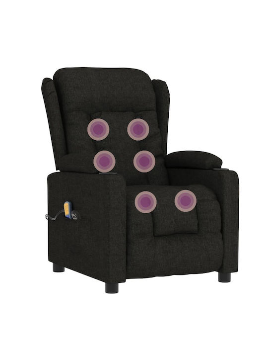 Πολυθρόνα Relax Massage με Υποπόδιο Μαύρη 72.5x96x99.5cm