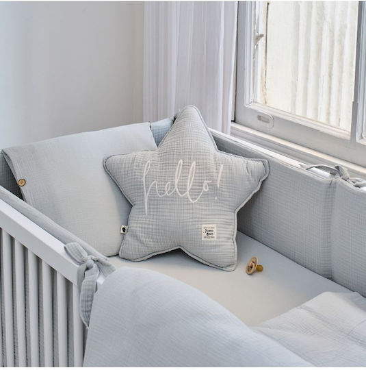 Funna Baby Crib Decorative Pillows Hello Gray 2pcs