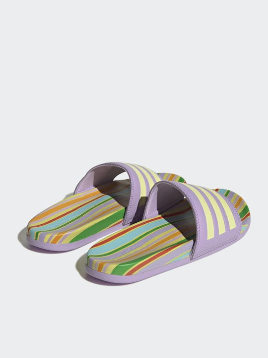 Adilette Comfort Slides Purple Glow / Pearl Citrine