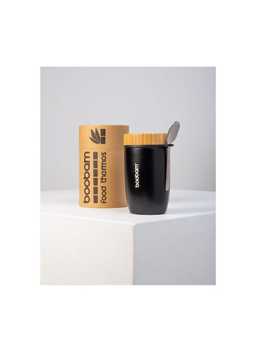 Boobam Cutie pentru Mâncare Termos Inox Negru 500ml 1buc