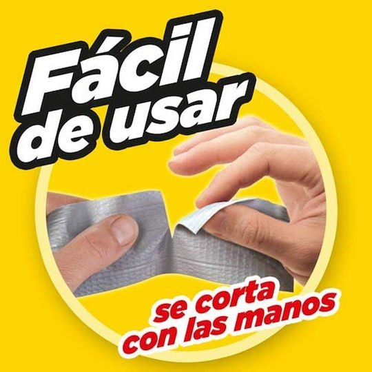 Pattex Power Tape Ασημί Αυτοκόλλητη Υφασμάτινη Ταινία Γκρι 5mx50mm