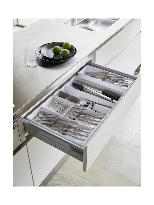 Yamazaki Drawer Cutlery Tray Opening Plastic 47.5x47.5x47.5cm White