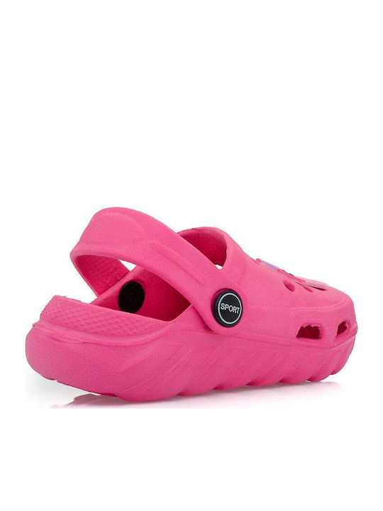 Cubanitas Clogs Unicorn Children's Beach Clogs Fuchsia