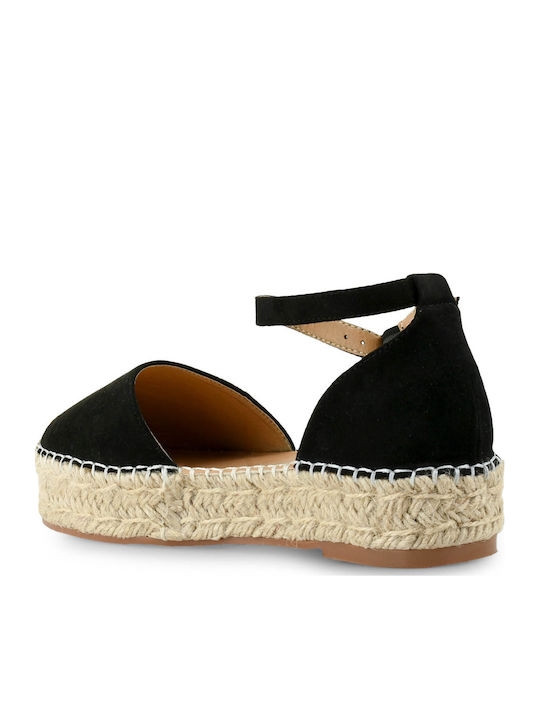 Women's Suede Espadrilles Black