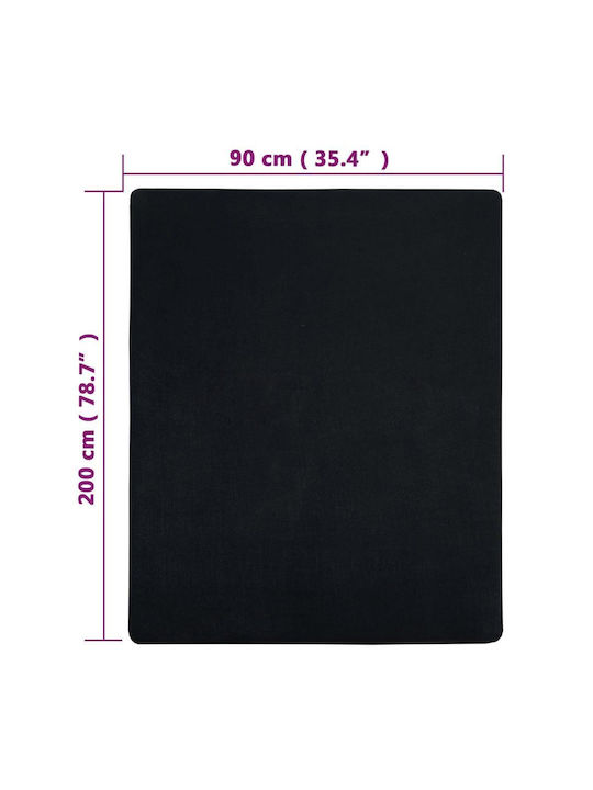 vidaXL Sheet for Single Bed with Elastic 90x200cm. Black