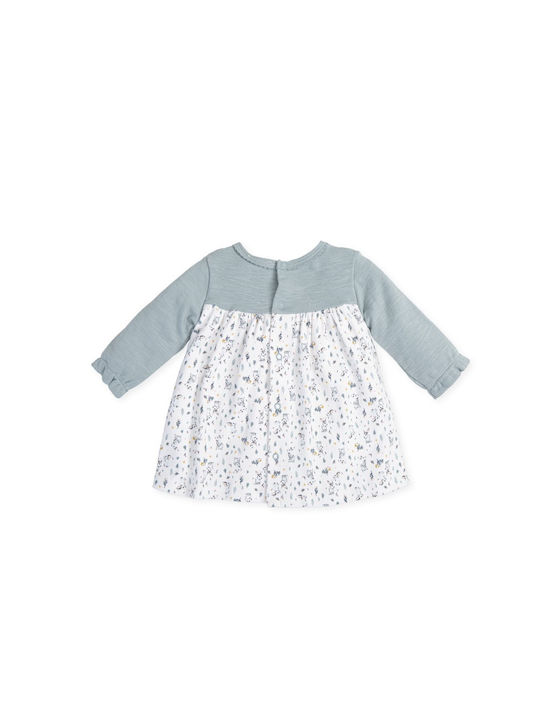 Tutto Piccolo Kids Dress Long Sleeve Turquoise