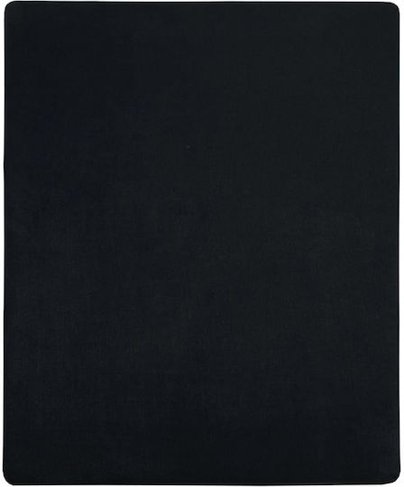 vidaXL Sheet Double with Elastic 140x200cm. Black